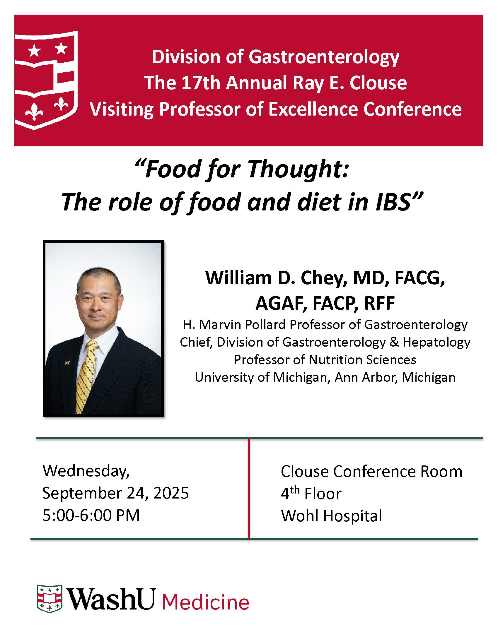 17th Annual Ray E. Clouse Visiting Professor of Excellence | Division ...